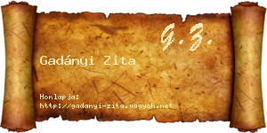 Gadányi Zita névjegykártya